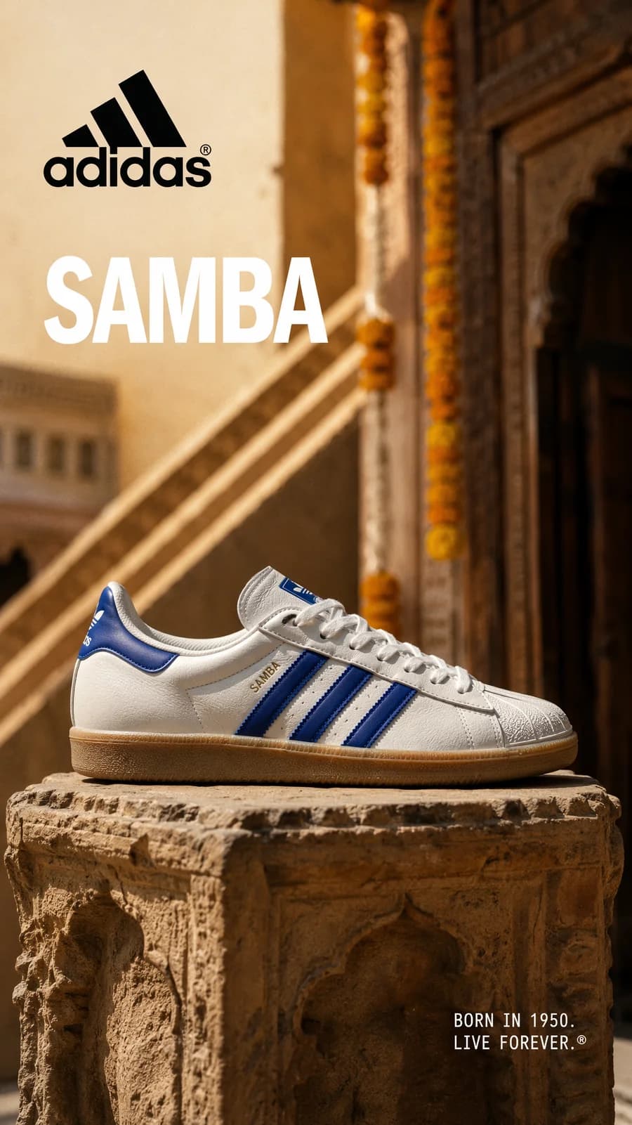 Samba creative set in an Old Delhi heritage courtyard