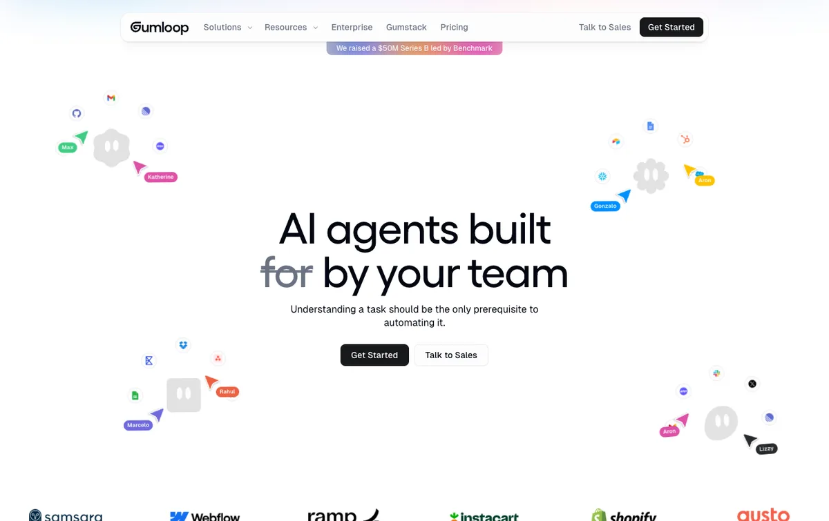 Gumloop homepage