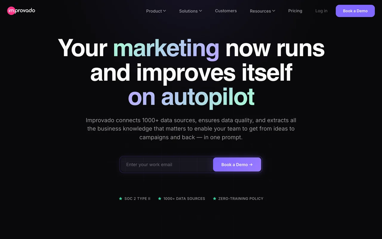 Improvado homepage