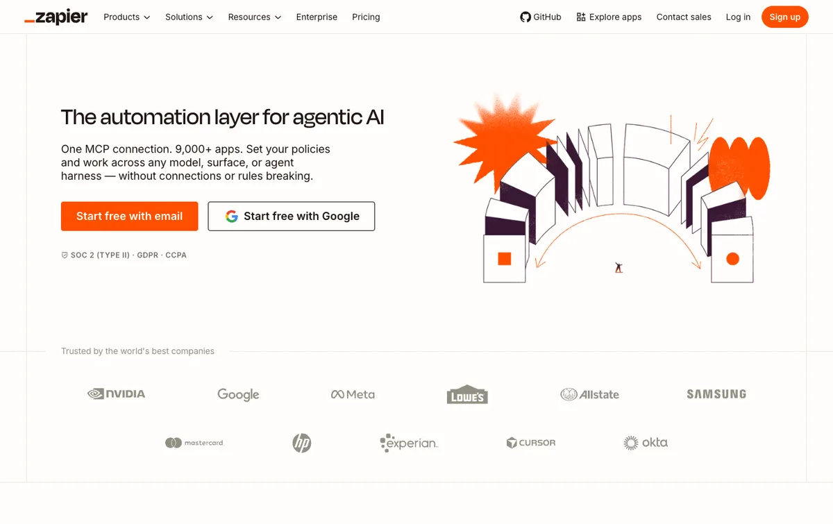 Zapier homepage