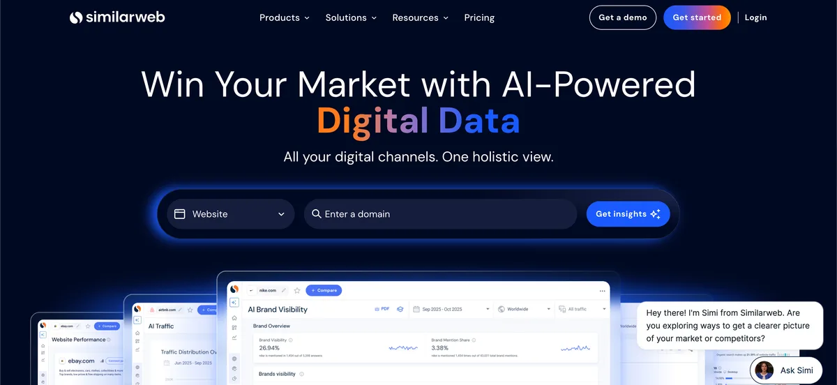 Similarweb homepage