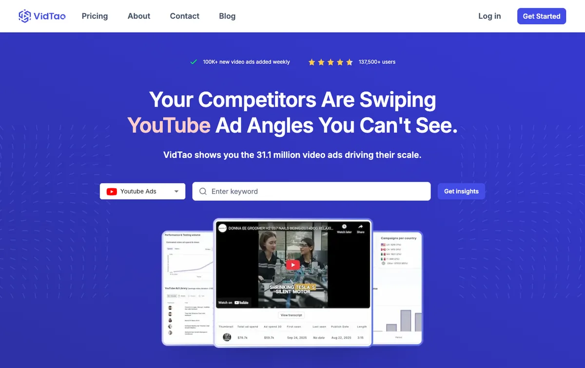 VidTao homepage