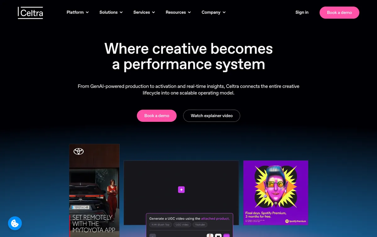 Celtra homepage