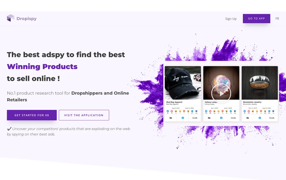 Dropispy homepage